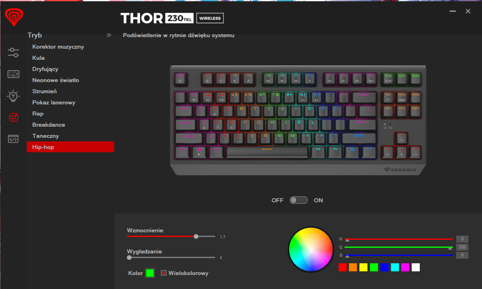 Genesis Thor 230 TKL Wireless 9 Genesis Thor 230 TKL Wireless — Recenzja limonkowego mechanika