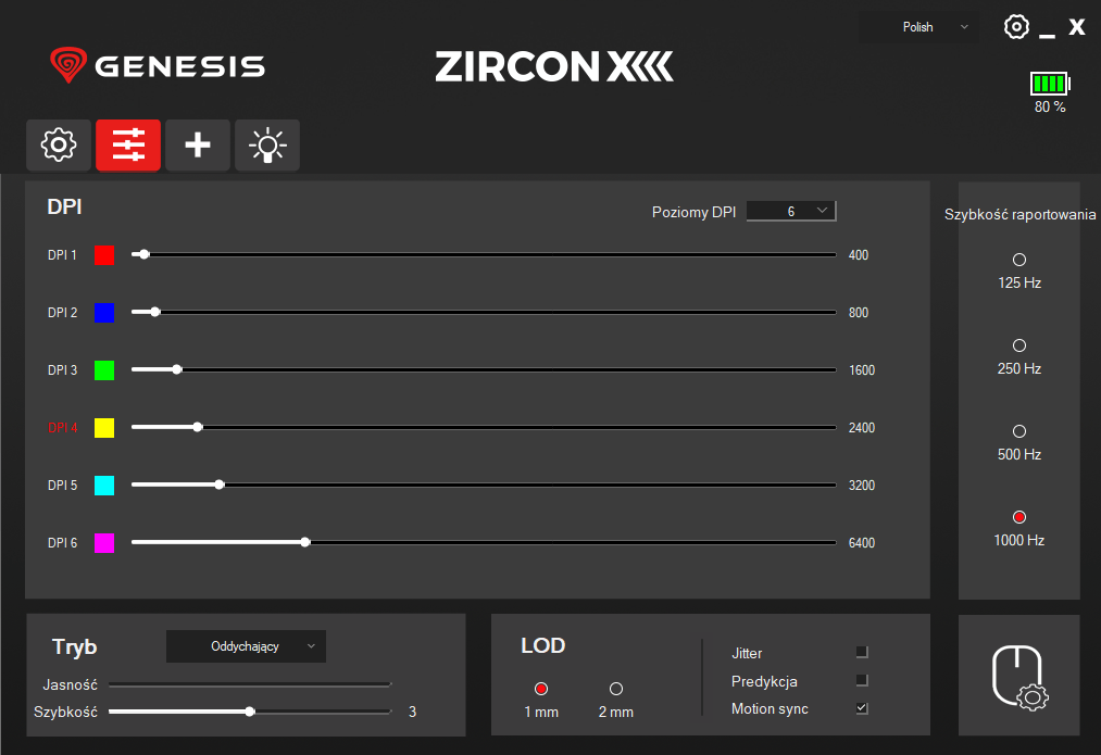 genesis zircon xiii soft 2 Genesis przeszedł myszki świętując 13-lecie - Recenzja Genesis Zircon XIII