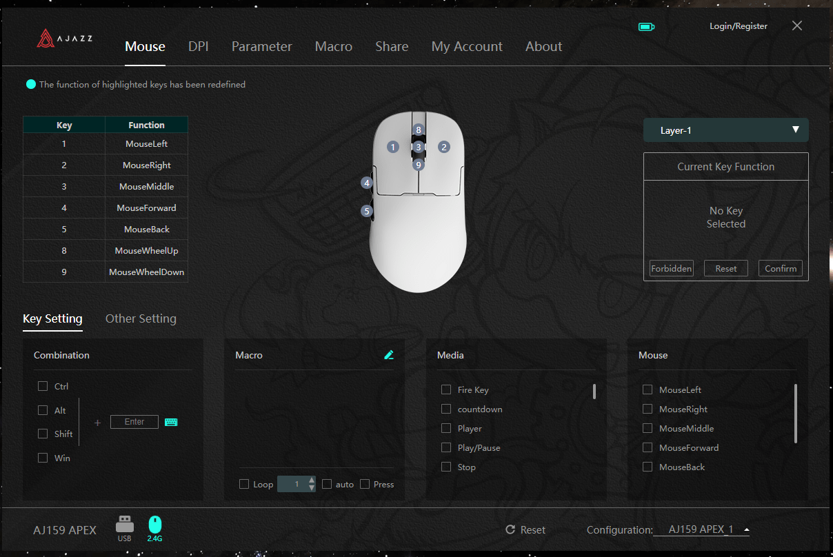 Ajazz AJ159 Ajazz AJ159 Apex — Recenzja porządnej myszy z Aliexpress