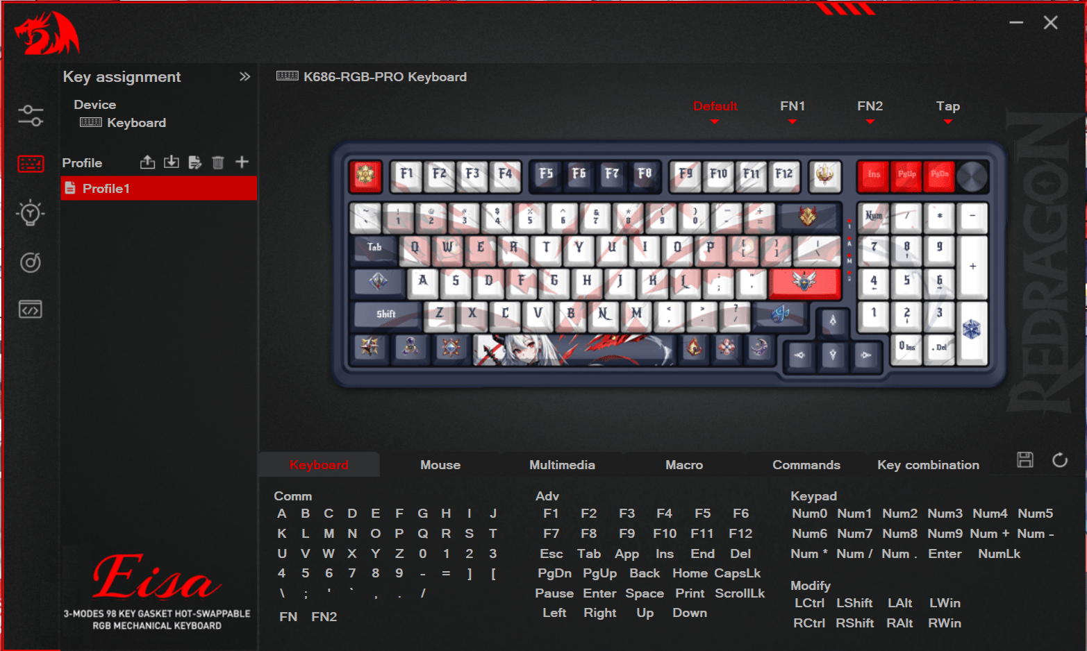 Redragon Eisa Pro 1 Redragon Eisa Pro — Klawiatura, która się wyróżnia