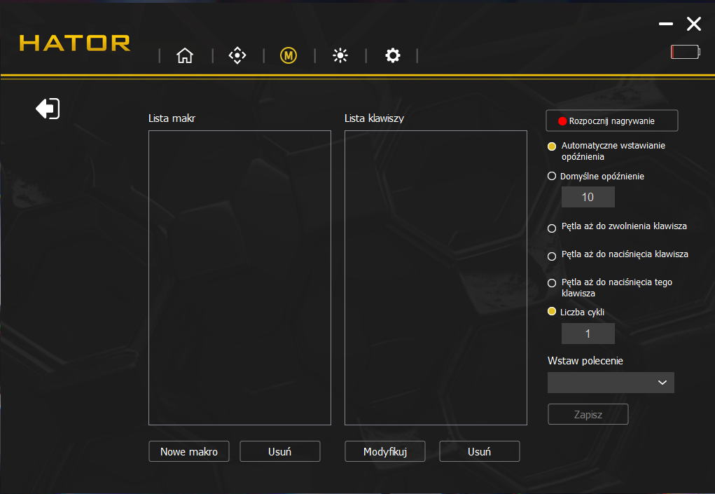 HATOR Quasar 3 ULTRA oprogramowanie