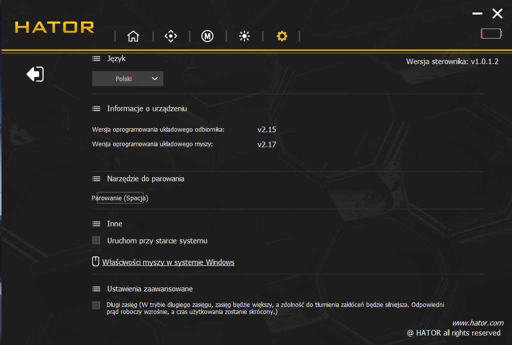HATOR Quasar 3 ULTRA oprogramowanie