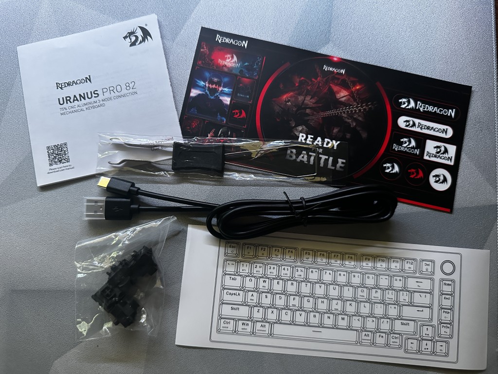 Redragon URANUS Pro 82 Custom zawartość zestawu