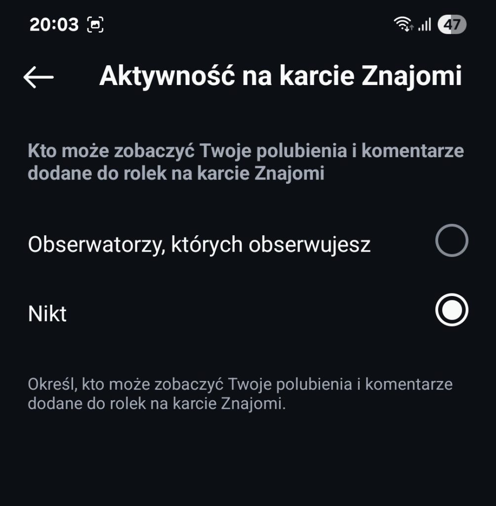 Jak ukryć polubienia Reels przed znajomymi
