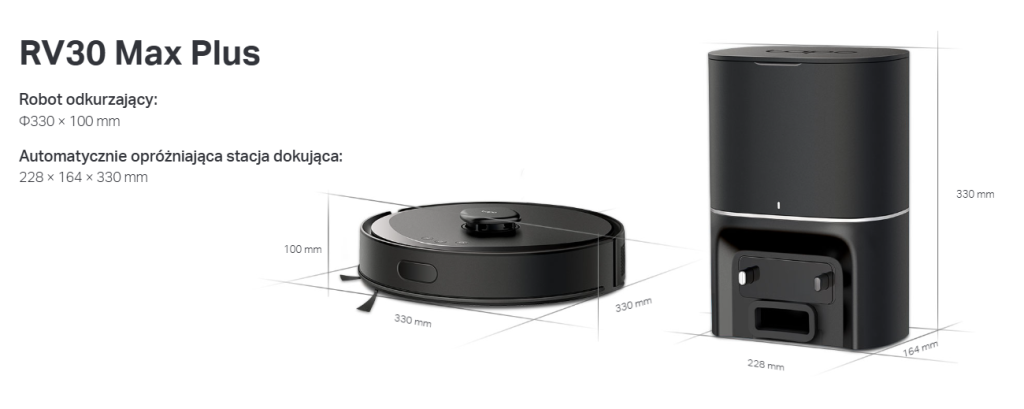 TP-Link Tapo RV30 Max Plus wymiary