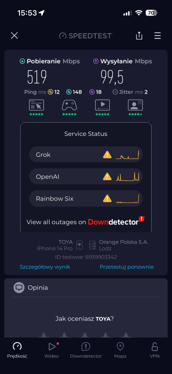 TP-Link Archer BE800 speedtest