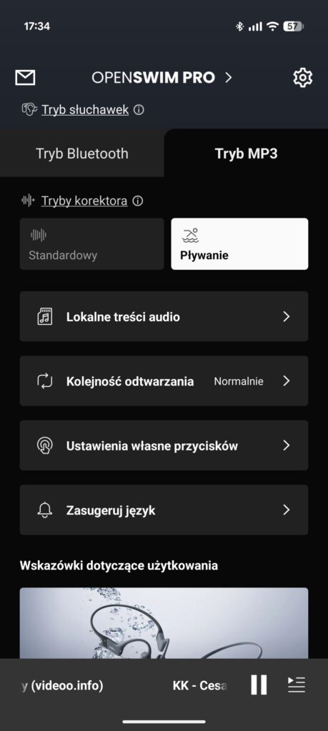 Shokz OpenSwim Pro apka 2 Test Shokz OpenSwim Pro - Słuchawki, które nie boją się niczego