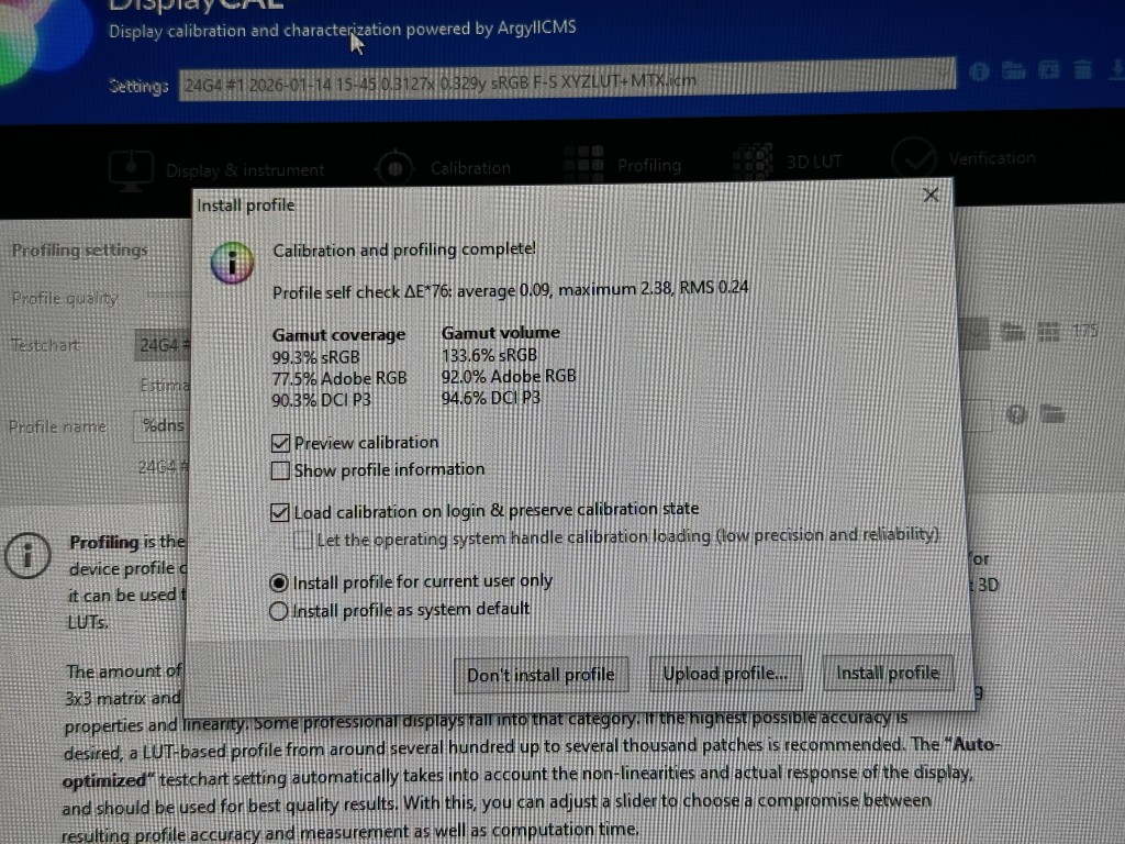 AOC 24G4X pokrycie gamutow