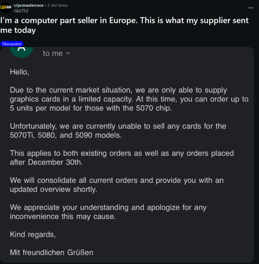 dostępność RTX 50