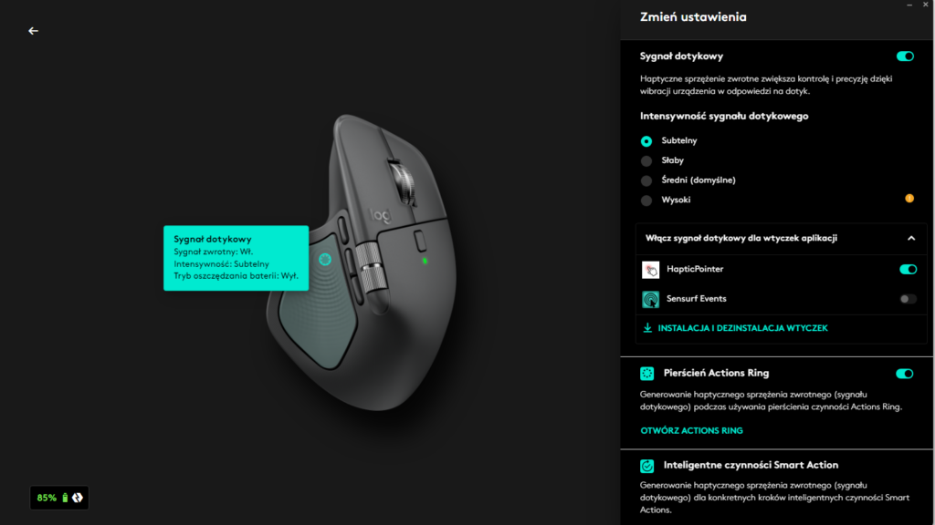 Logitech MX Master 4 Haptyka