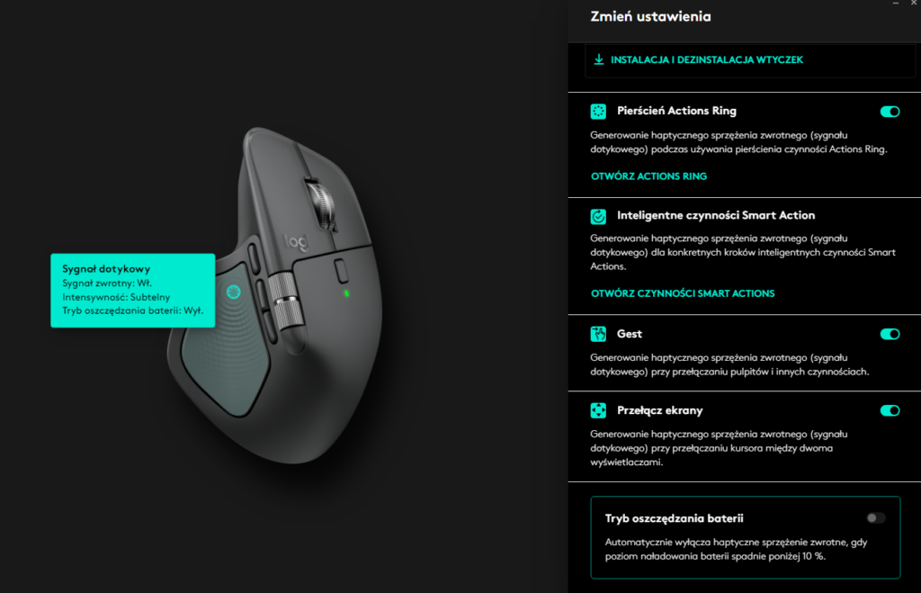 Logitech MX Master 4 Haptyka