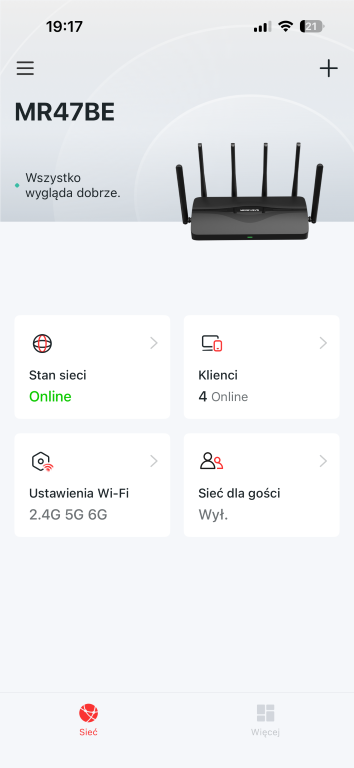 Mercusys MR47BE aplikacja