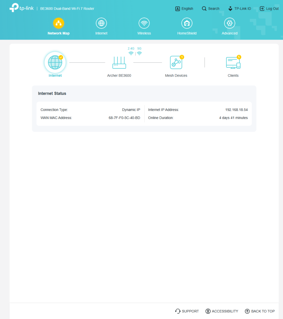 TP-Link Archer BE3600 ustawienia