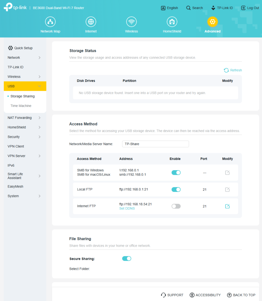 TP-Link Archer BE3600 ustawienia