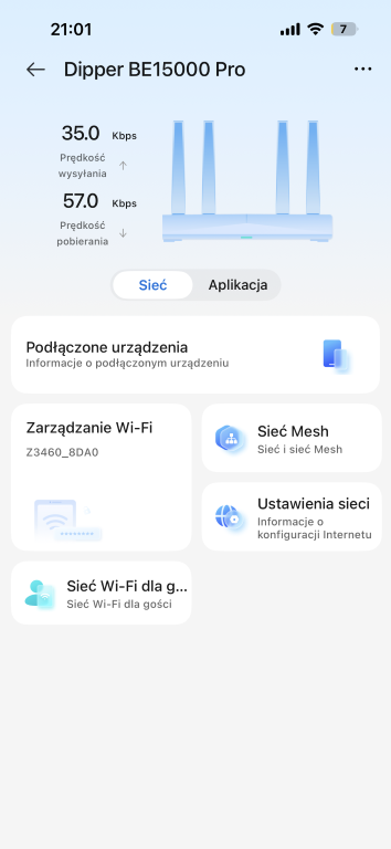ZTE Z3460 aplikacja