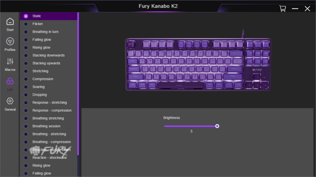 Fury K2 Kanabo profile led Fury K2 Kanabo – budżetowa klawiatura mechaniczna z liniowymi switchami