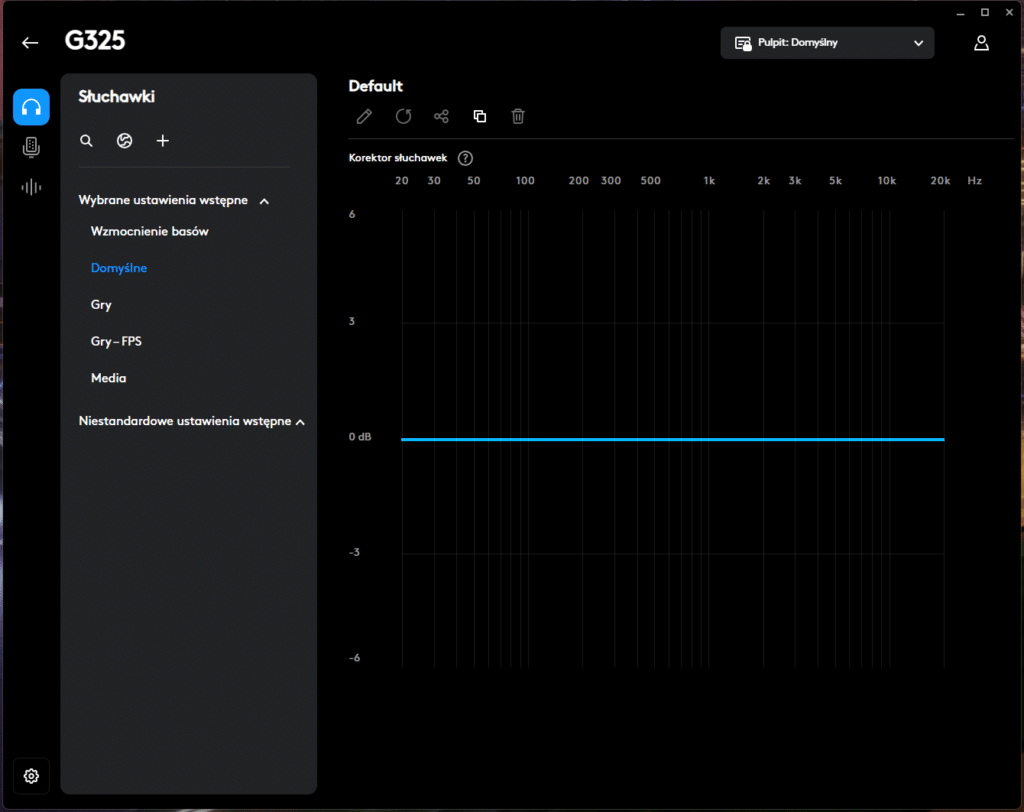 Logitech G325 aplikacja