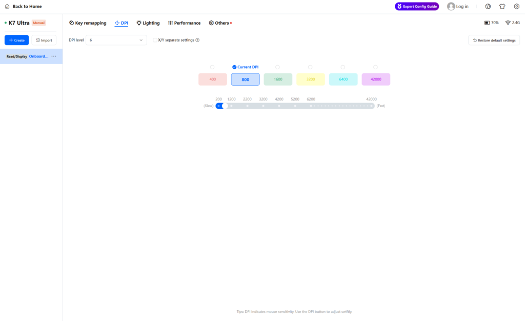 Mchose K7 Ultra oprogramowanie