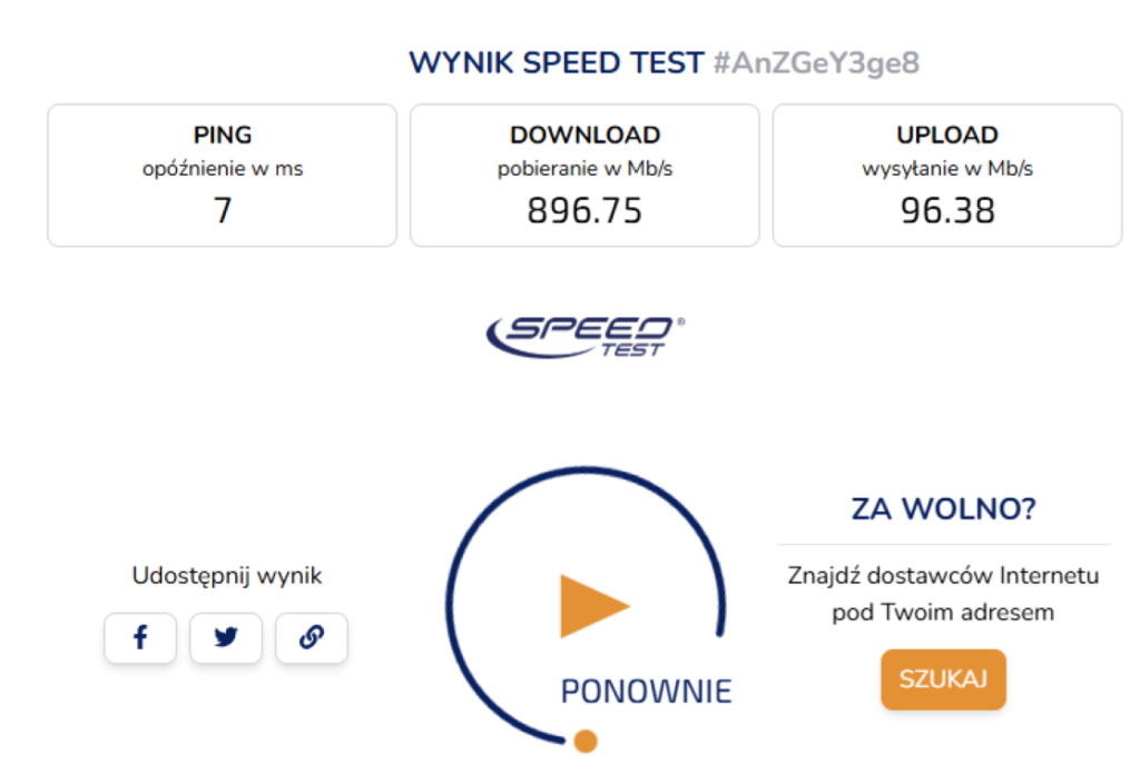 TP-Link Archer GXE75 prędkości