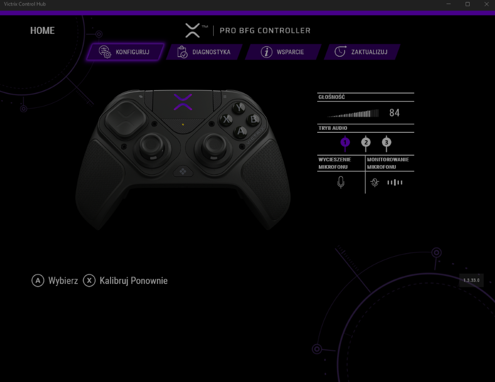 Turtle Beach Victrix Pro BFG Reloaded Wireless aplikacja