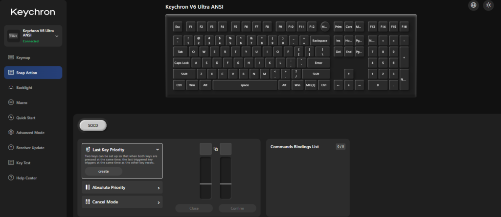 Keychron V6 Ultra 8K oprogramowanie