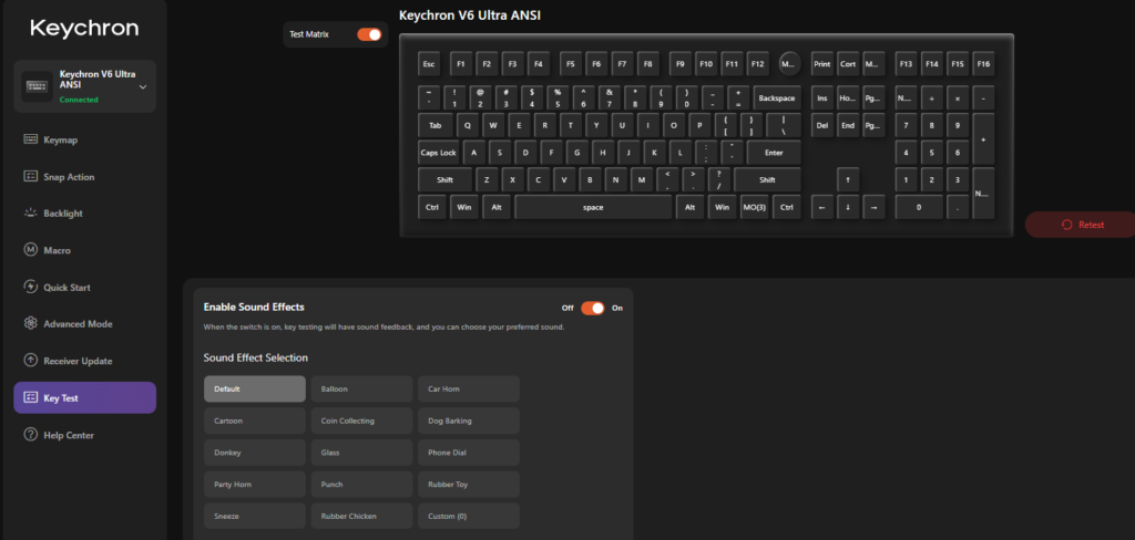 Keychron V6 Ultra 8K oprogramowanie