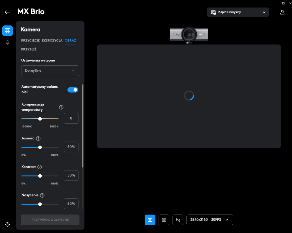 Logitech MX Brio oprogramowanie
