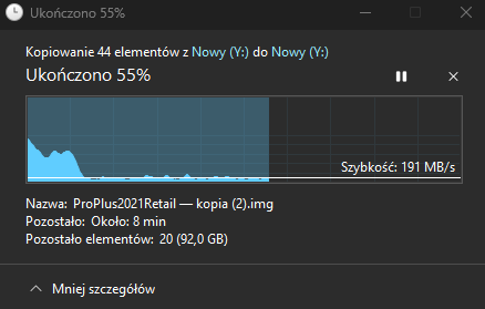 AGI AI818 spadek predkosci