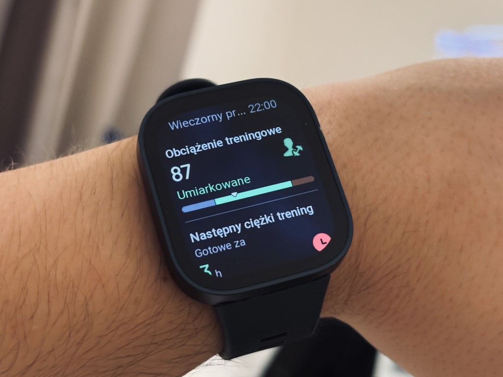 Amazfit Bip Max powiadomienie wieczorne