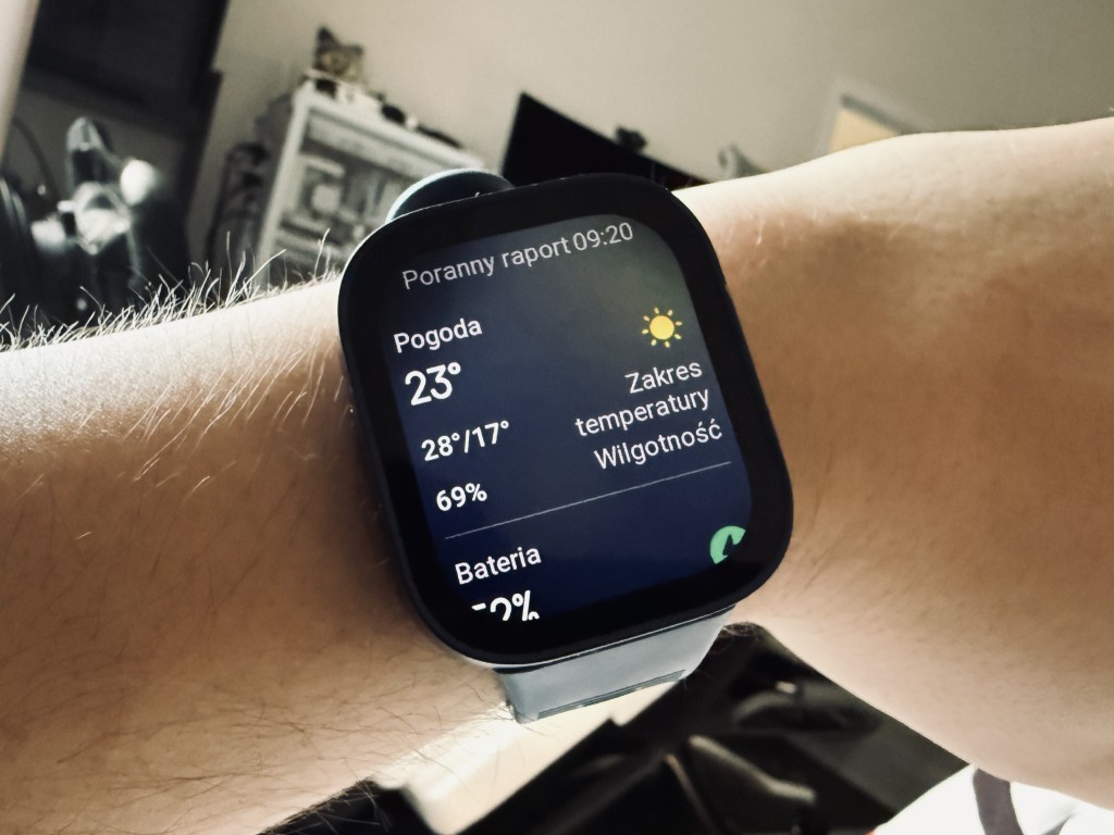 Amazfit Bip Max powiadomienie po przebudzeniu