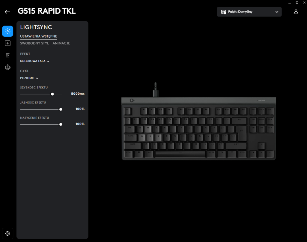 Logitech G515 Rapid TKL oprogramowanie