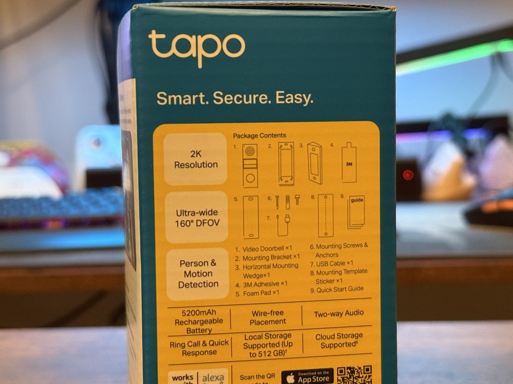 TP-Link Tapo D205 zawartość zestawu