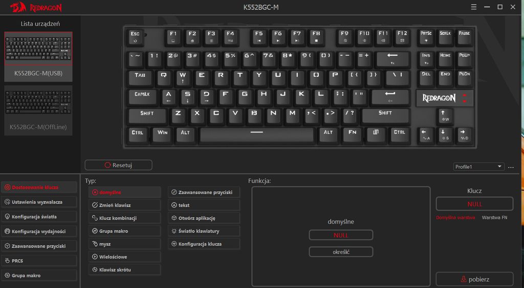 Redragon Kumara RT Magnetic - Oprogramowanie