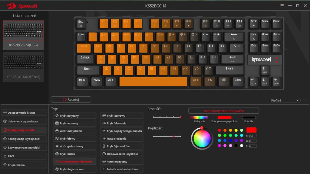 Redragon Kumara RT Magnetic - Oprogramowanie