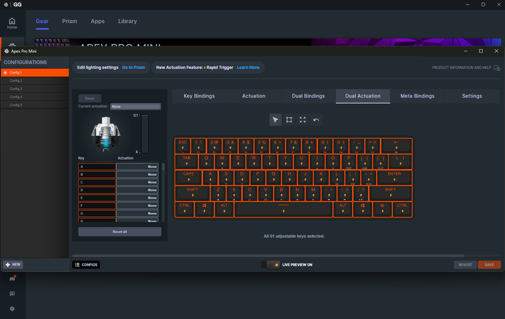 Steelseries Apex Pro Mini gen 3 steelseries gg